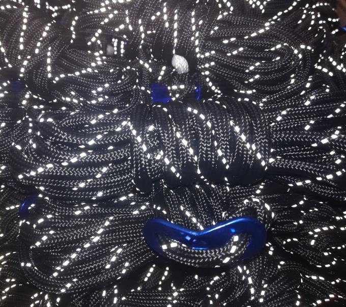 4mm 5/32 cala 8-nitkowa odblaskowa lina namiotowa Nylon Paracord 100ft 1 pakiet 0